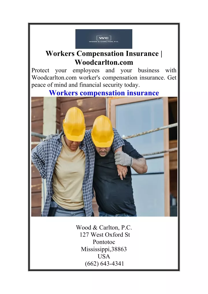 workers compensation insurance woodcarlton