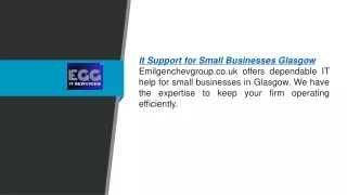It Support For Small Businesses Glasgow  Emilgenchevgroup.co.uk