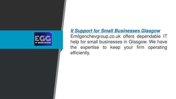 it support for small businesses glasgow