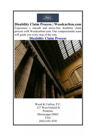 Disability Claim Process Woodcarlton.com