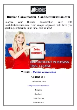 Russian Conversation  Confidentinrussian.com