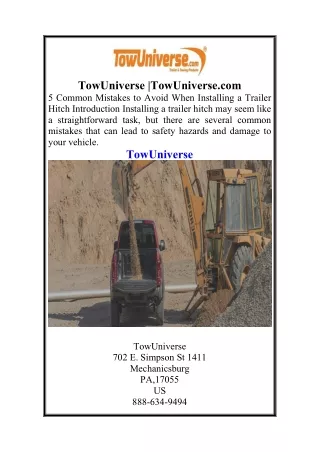 TowUniverse TowUniverse.com