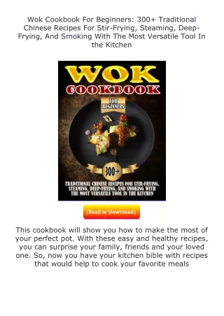 ❤PDF⚡ Wok Cookbook For Beginners: 300+ Traditional Chinese Recipes For Stir