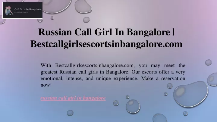 russian call girl in bangalore