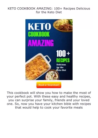 Download❤[READ]✔ KETO COOKBOOK AMAZING: 100+ Recipes Delicious for the Keto
