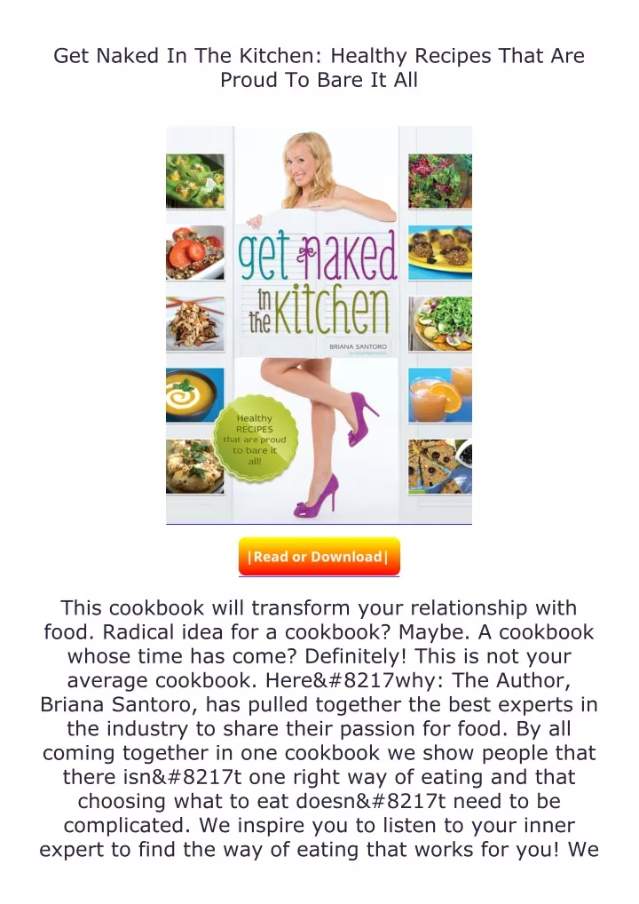 PPT Get Naked In The Kitchen Healthy Recipes That Are Proud To Bare