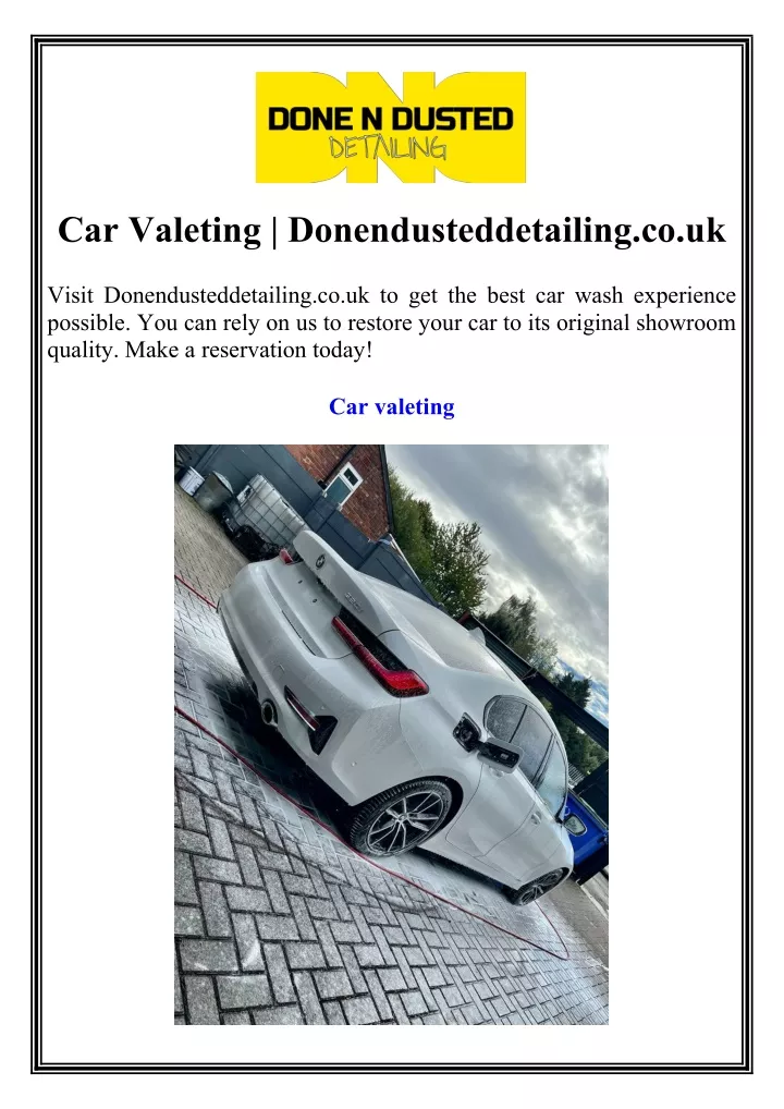 car valeting donendusteddetailing co uk