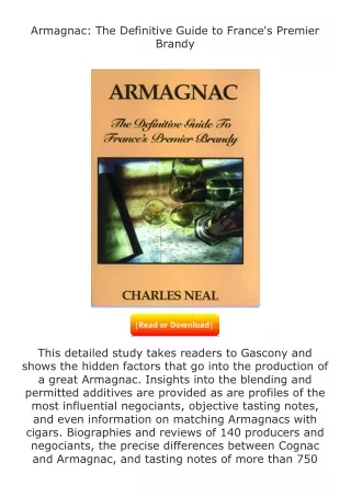 ❤️get (⚡️pdf⚡️) download Armagnac: The Definitive Guide to France's Premier
