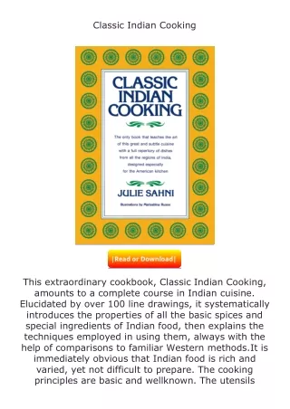 ❤️get (⚡️pdf⚡️) download Classic Indian Cooking