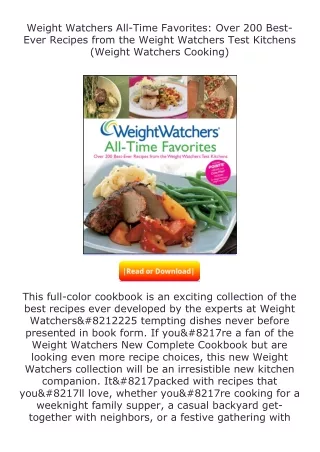Download⚡(PDF)❤ Weight Watchers All-Time Favorites: Over 200 Best-Ever Reci