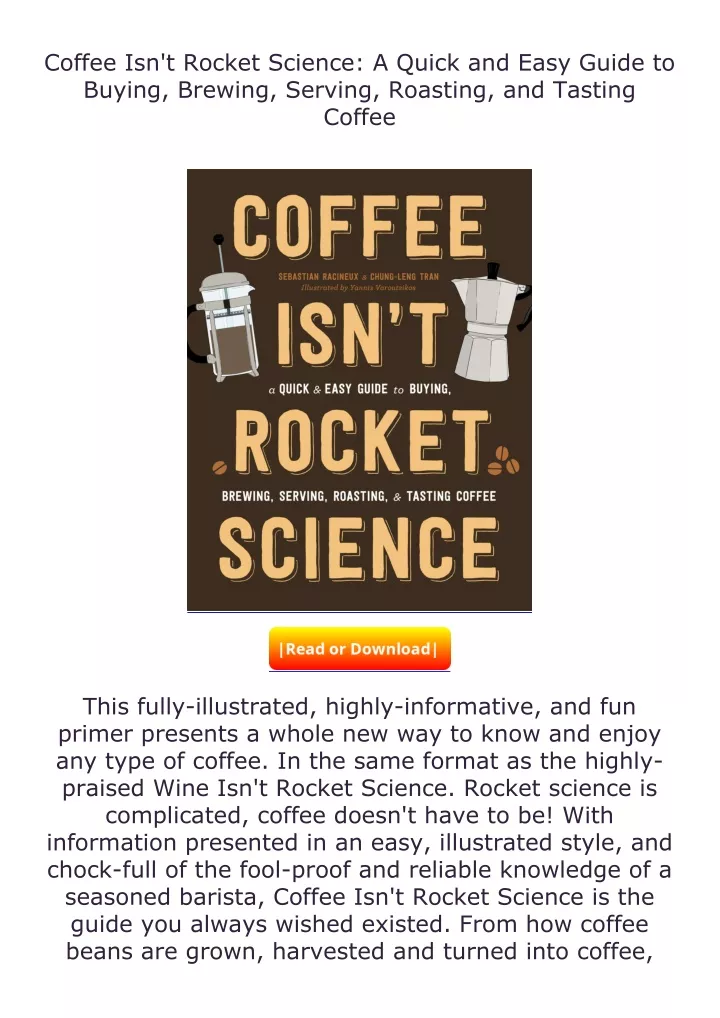 coffee isn t rocket science a quick and easy