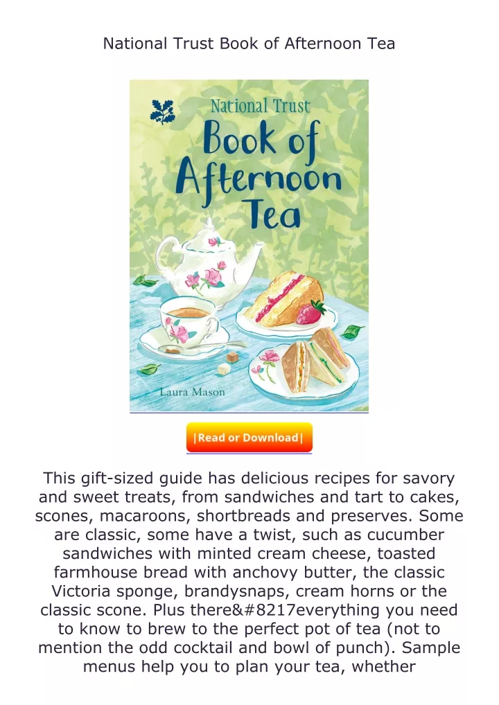 national trust book of afternoon tea