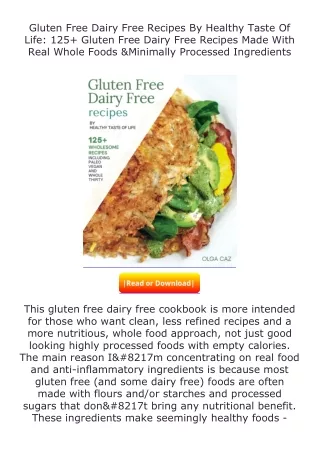 [READ]⚡PDF✔ Gluten Free Dairy Free Recipes By Healthy Taste Of Life: 125+ G