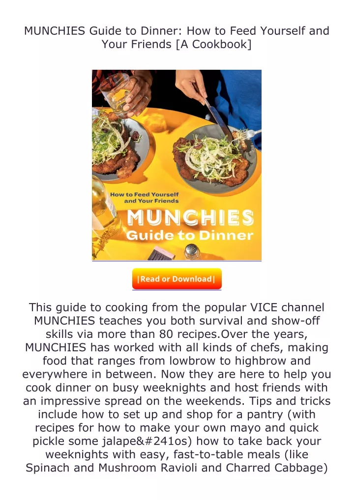 munchies guide to dinner how to feed yourself