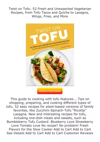 ❤️get (⚡️pdf⚡️) download Twist on Tofu: 52 Fresh and Unexpected Vegetarian