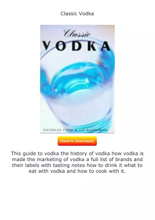 read ❤️(✔️pdf✔️) Classic Vodka