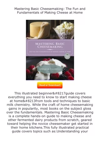 ✔️download⚡️ (pdf) Mastering Basic Cheesemaking: The Fun and Fundamentals o