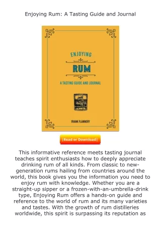 (❤️pdf)full✔download Enjoying Rum: A Tasting Guide and Journal