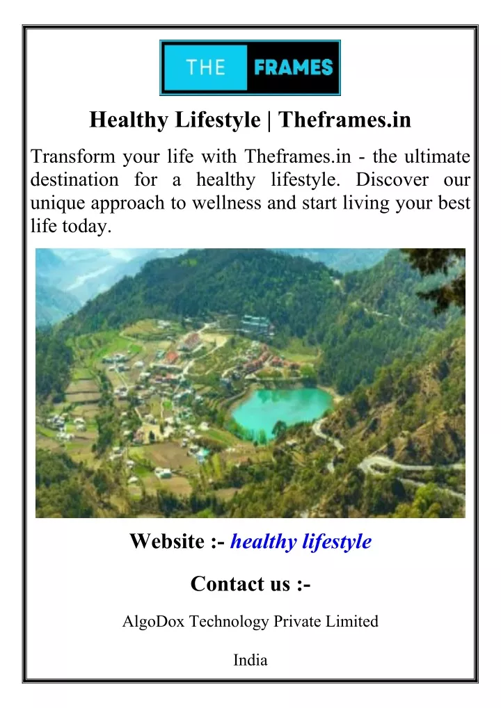 healthy lifestyle theframes in