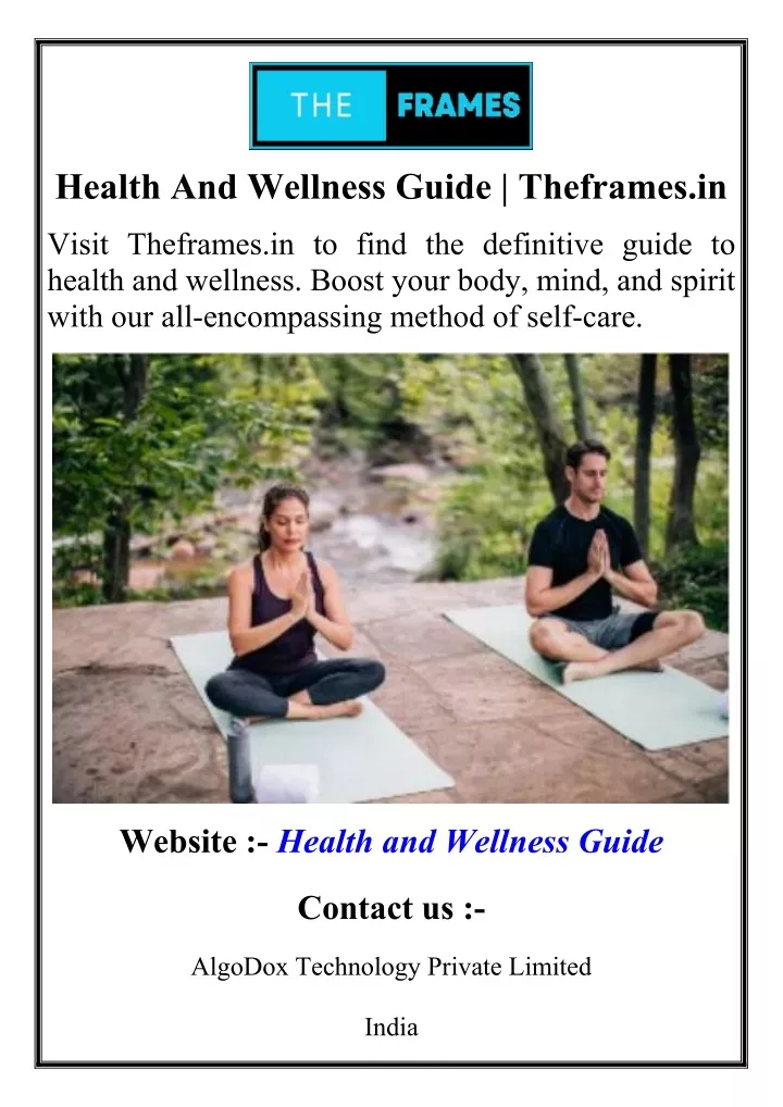 health and wellness guide theframes in