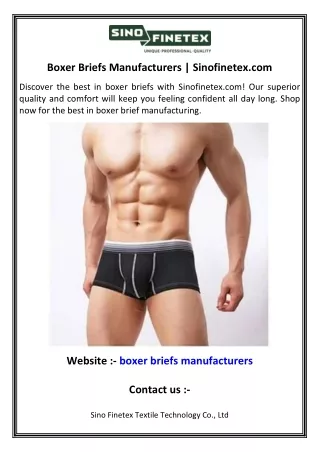 Boxer Briefs Manufacturers   Sinofinetex.com
