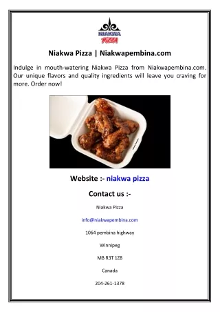 Niakwa Pizza   Niakwapembina.com