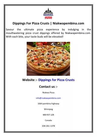 Dippings For Pizza Crusts   Niakwapembina.com