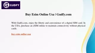 Buy Esim Online Usa Gudfy.com