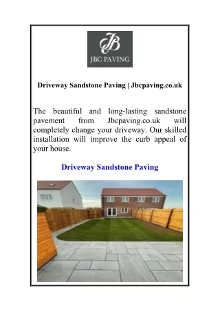 Driveway Sandstone Paving | Jbcpaving.co.uk