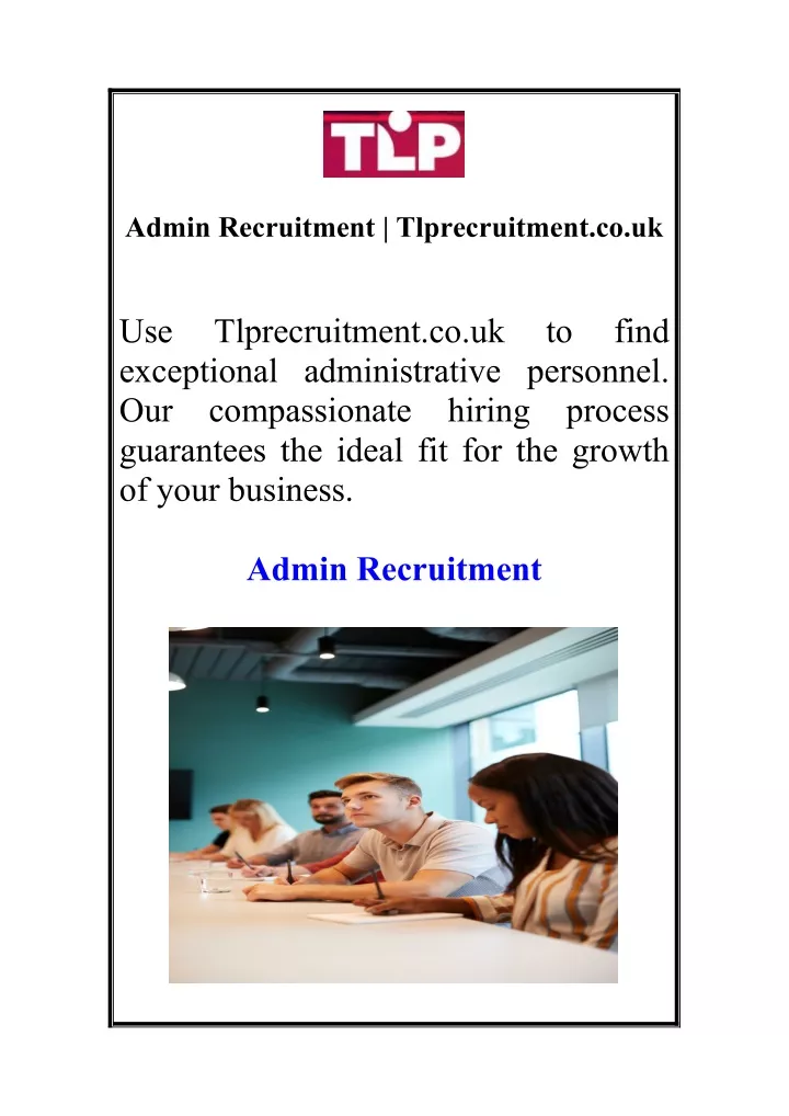 admin recruitment tlprecruitment co uk