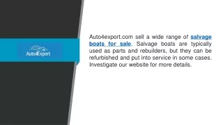 Salvage Boats for Sale  Auto4export.com 1