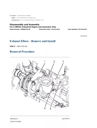 Caterpillar Cat C4.4 Industrial Engine (Prefix 440) Service Repair Manual Instant Download (44000001 and up)