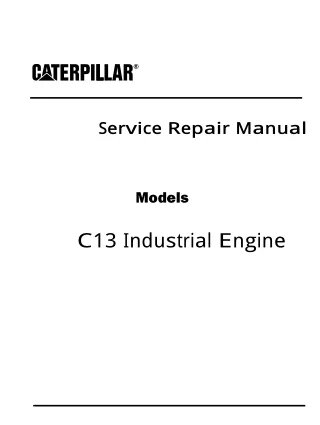 Caterpillar Cat C13 Industrial Engine (Prefix JR9) Service Repair Manual Instant Download