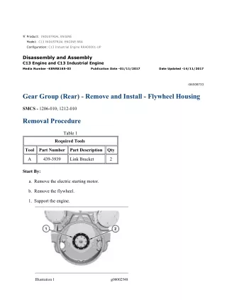 Caterpillar Cat C13 Industrial Engine (Prefix RRA) Service Repair Manual Instant Download (RRA00001 and up)