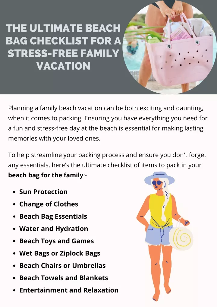the ultimate beach bag checklist for a stress