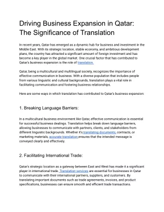 Driving Business Expansion in Qatar_ The Significance of Translation
