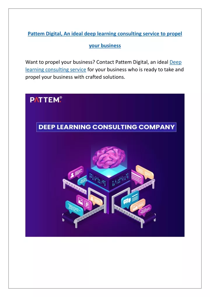 pattem digital an ideal deep learning consulting