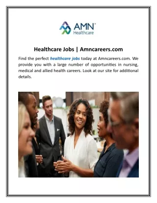 Healthcare Jobs Amncareers.com
