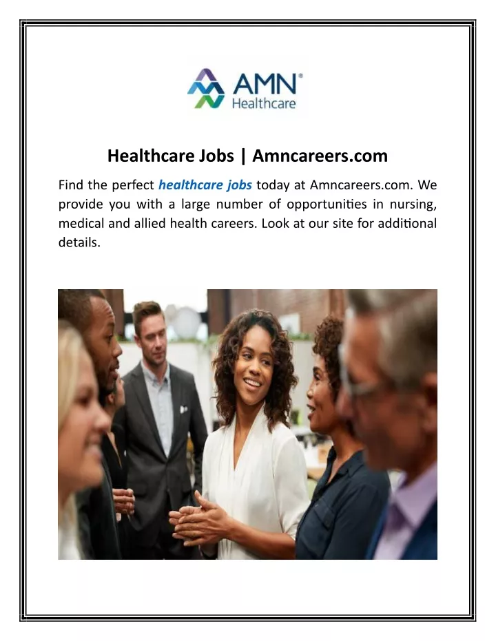 healthcare jobs amncareers com