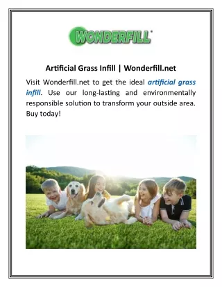 Artificial Grass Infill  Wonderfill.net