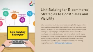 Link Building for E-commerce Strategies to Boost Sales and Visibility