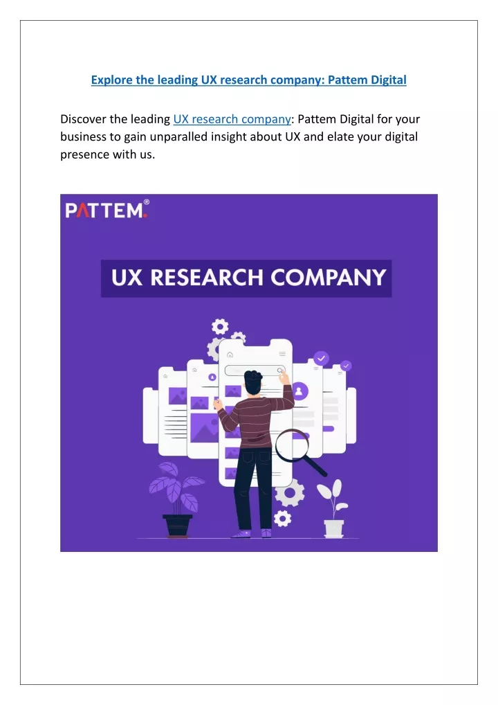 explore the leading ux research company pattem