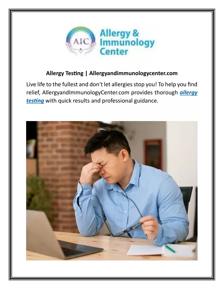 allergy testing allergyandimmunologycenter com