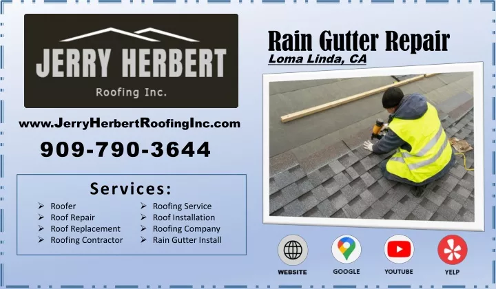 rain gutter repair loma linda ca