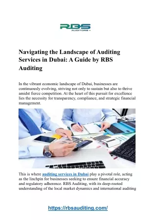 Auditing Services In Dubai