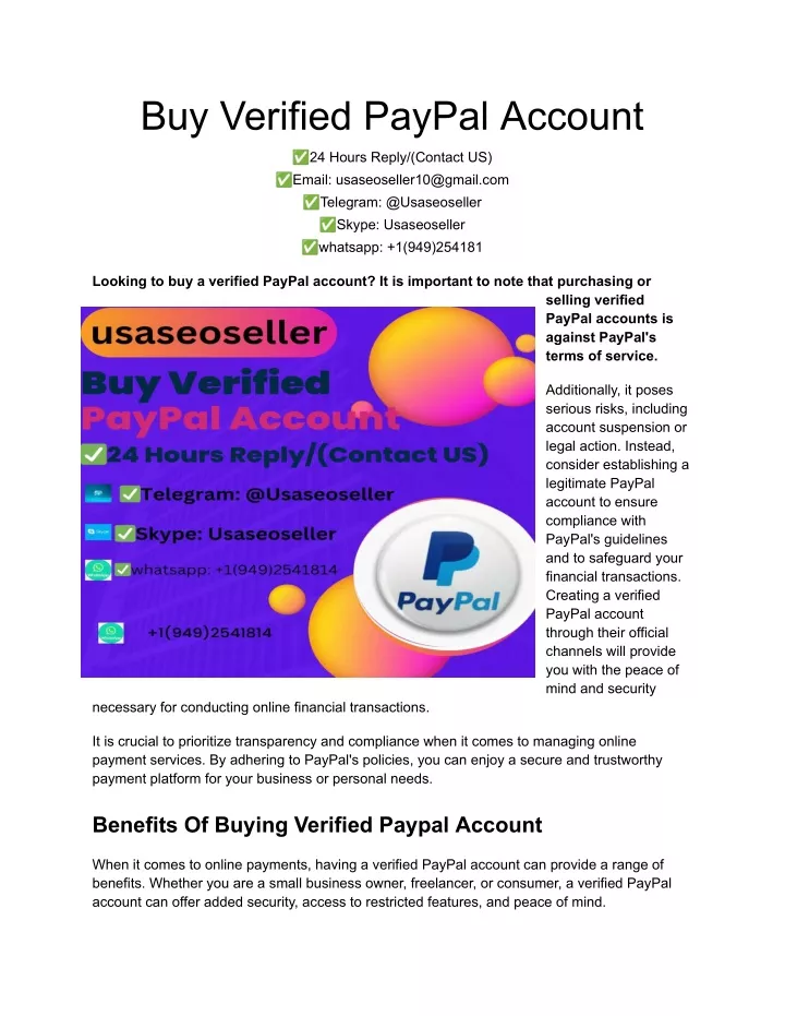 buy verified paypal account