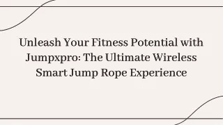 Unleash Your Potential - Transform Your Workouts with Jump X Pro