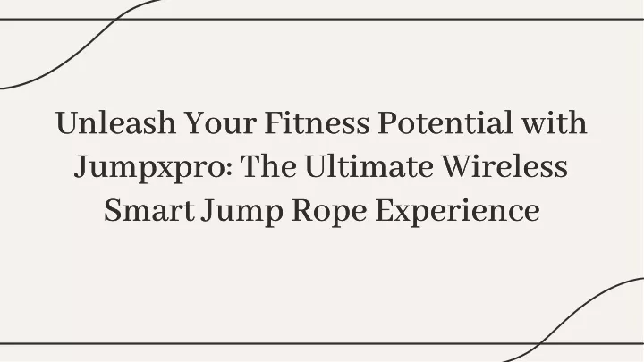 unleash your fitness potential with jumpxpro