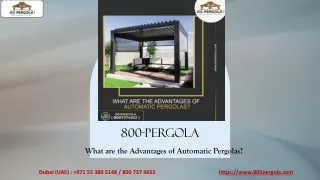 What are the Advantages of Automatic Pergolas