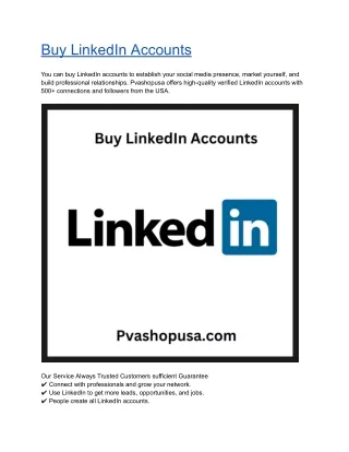 Buy LinkedIn Accounts